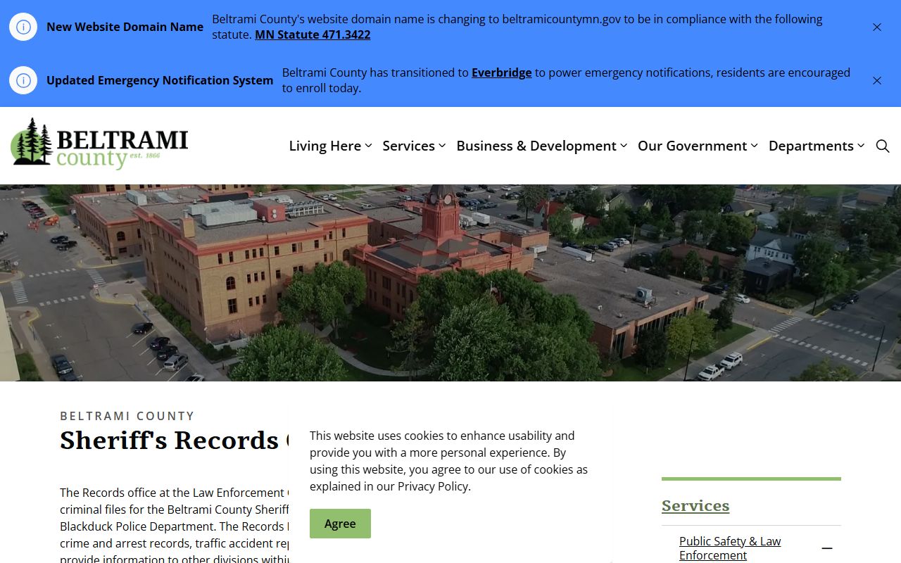 Beltrami County arrest records Sheriff's Records Office
