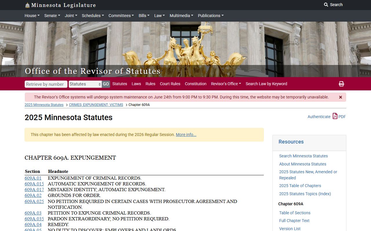 Beltrami County criminal court records Minnesota expungement chapter