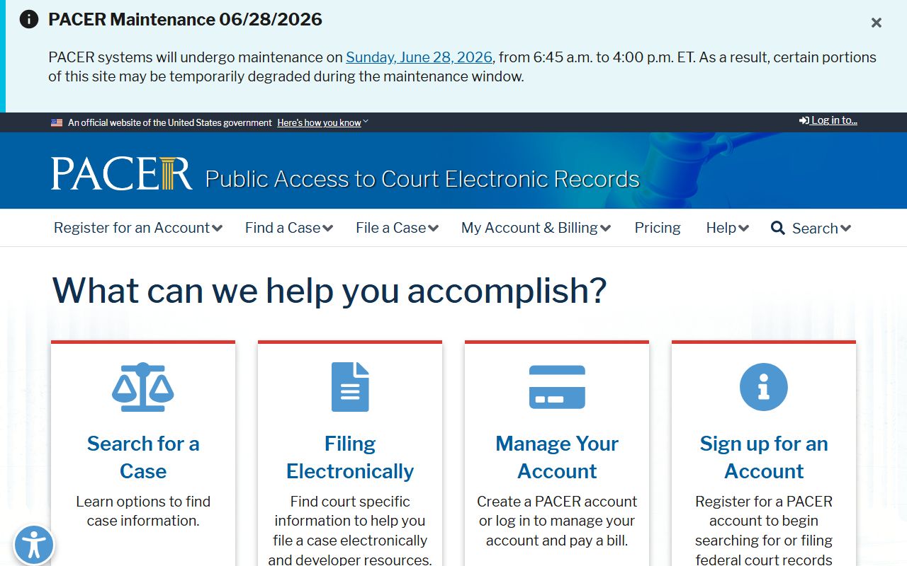 Beltrami County District Court PACER federal records distinction