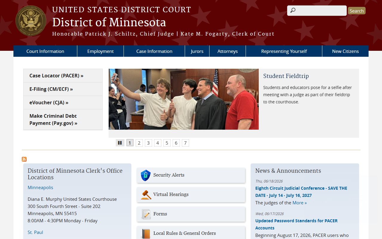Beltrami County District Court federal District of Minnesota distinction