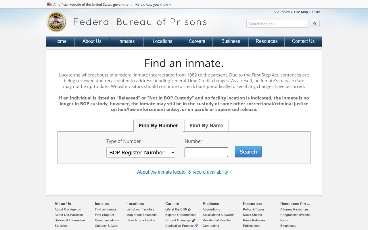 Beltrami County inmate records federal Bureau of Prisons inmate locator